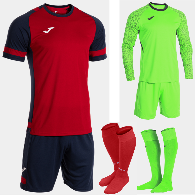 JOMA LIDER KIT BUNDLE RED DARK NAVY