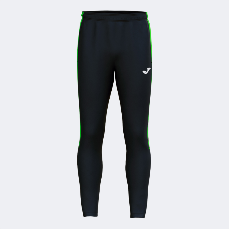 JOMA OLIMPIADA LONG PANTS BLACK FLUOR GREEN