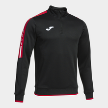 Load image into Gallery viewer, JOMA OLIMPIADA SWEATSHIRT HALF ZIP BLACK RED
