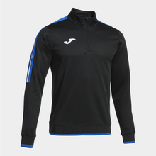 Load image into Gallery viewer, JOMA OLIMPIADA SWEATSHIRT HALF ZIP BLACK ROYAL
