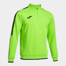 Load image into Gallery viewer, JOMA OLIMPIADA SWEATSHIRT HALF ZIP GREEN FLUOR BLACK
