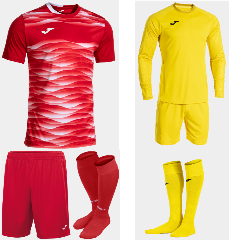 JOMA TIGER VII KIT BUNDLE RED WHITE