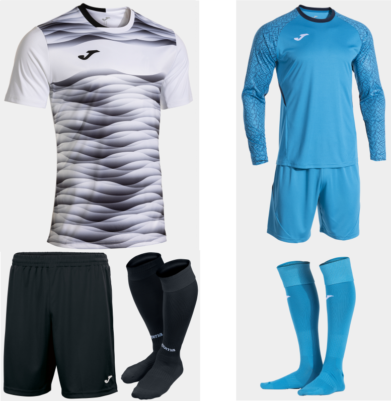 JOMA TIGER VII KIT BUNDLE WHITE BLACK