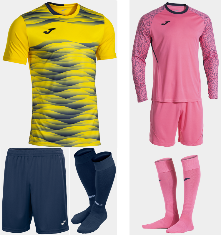 JOMA TIGER VII KIT BUNDLE YELLOW DARK NAVY
