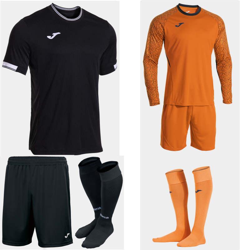 JOMA TOLETUM VI KIT BUNDLE BLACK WHITE