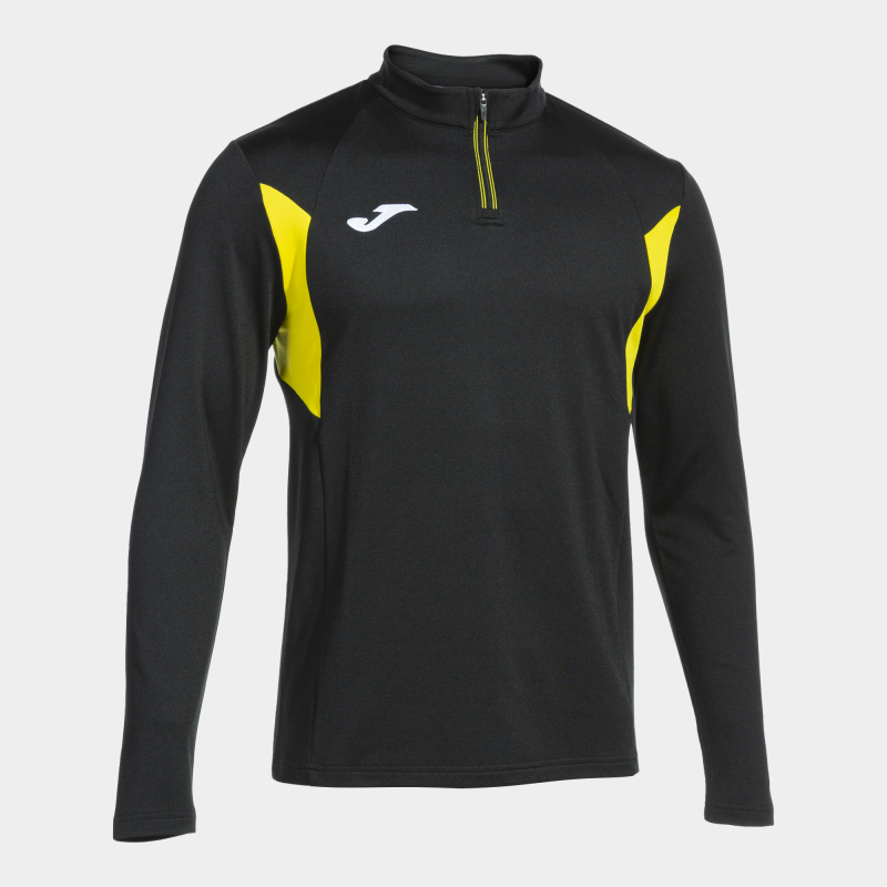 JOMA WINNER III SWEATSHIRT HALF ZIP BLACK YELLOW