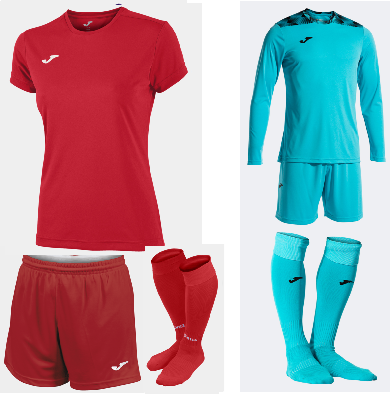 JOMA WOMENS COMBI KIT BUNDLE RED
