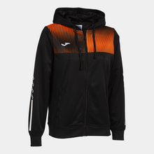 Load image into Gallery viewer, JOMA WOMENS ECO SUPERNOVA HOODIE JACKET BLACK ORANGE

