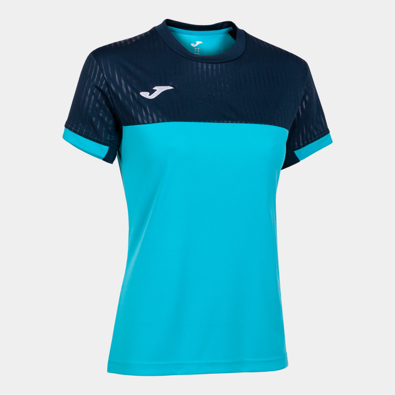 JOMA WOMENS MONTREAL T-SHIRT TURQUOISE FLUOR DARK NAVY