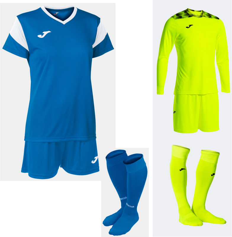 JOMA WOMENS PHEONIX SET KIT BUNDLE ROYAL WHITE