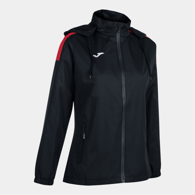 JOMA WOMENS TRIVOR RAINJACKET BLACK RED