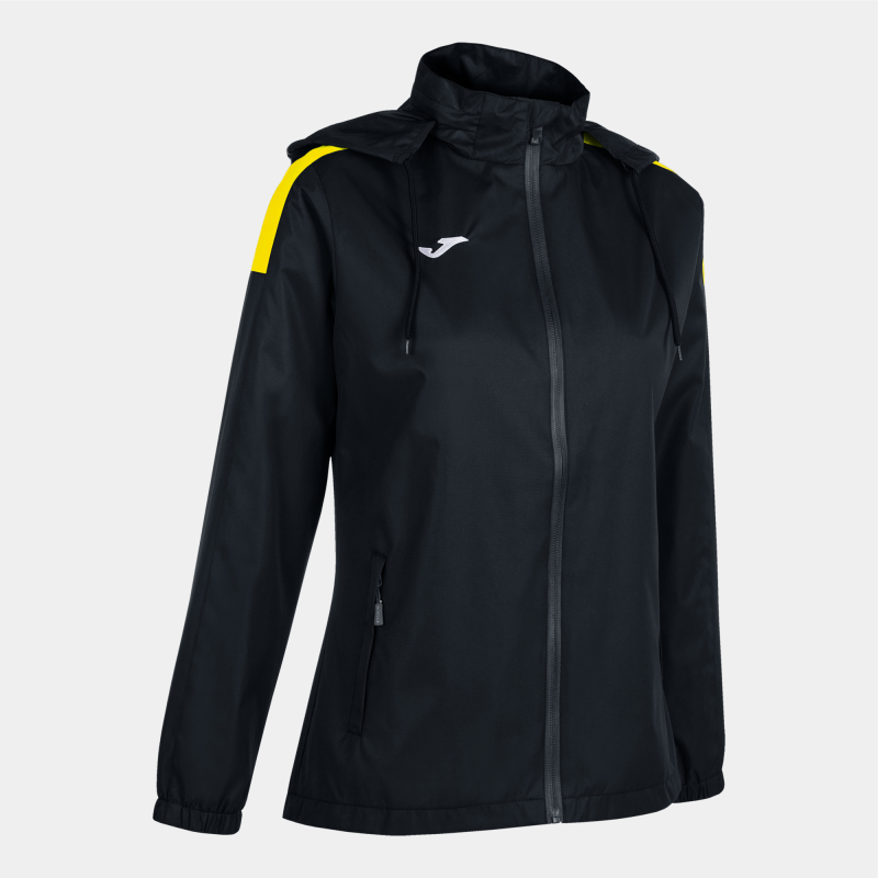 JOMA WOMENS TRIVOR RAINJACKET BLACK YELLOW