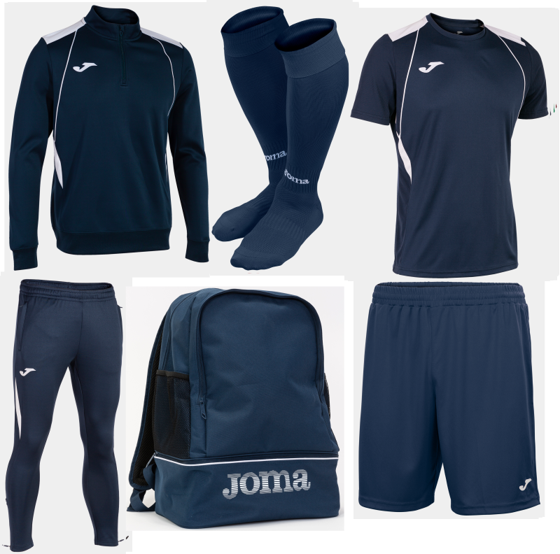 Joma Championship VII Navy White Training Bundle