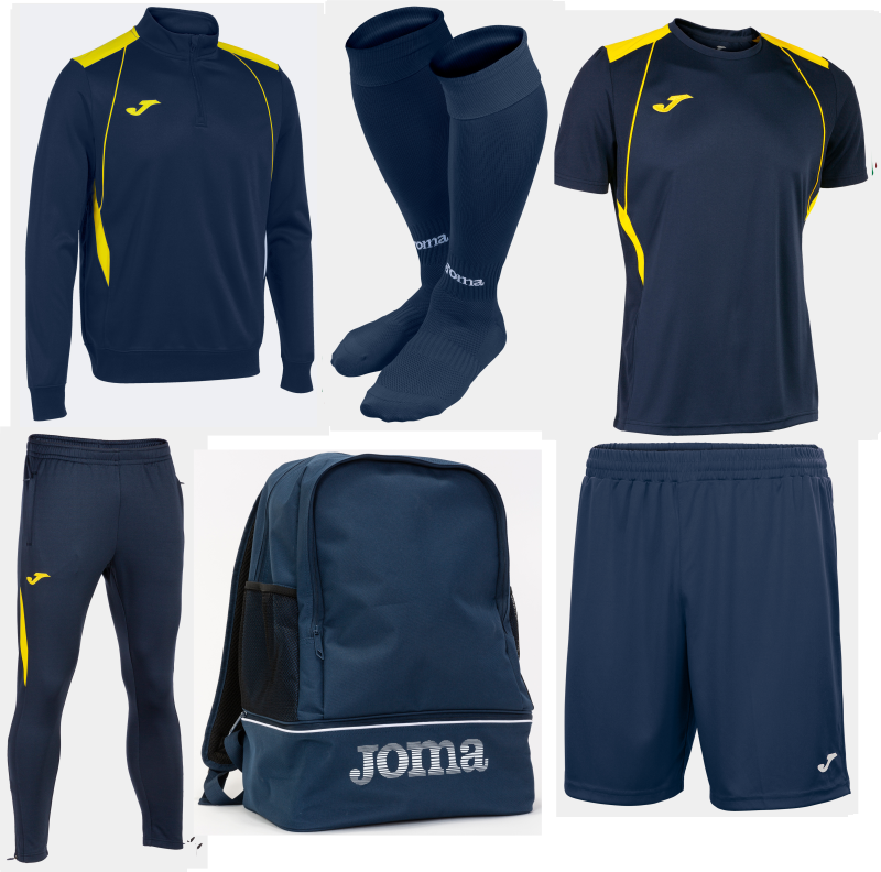 Joma Championship VII Navy Yellow Training Bundle