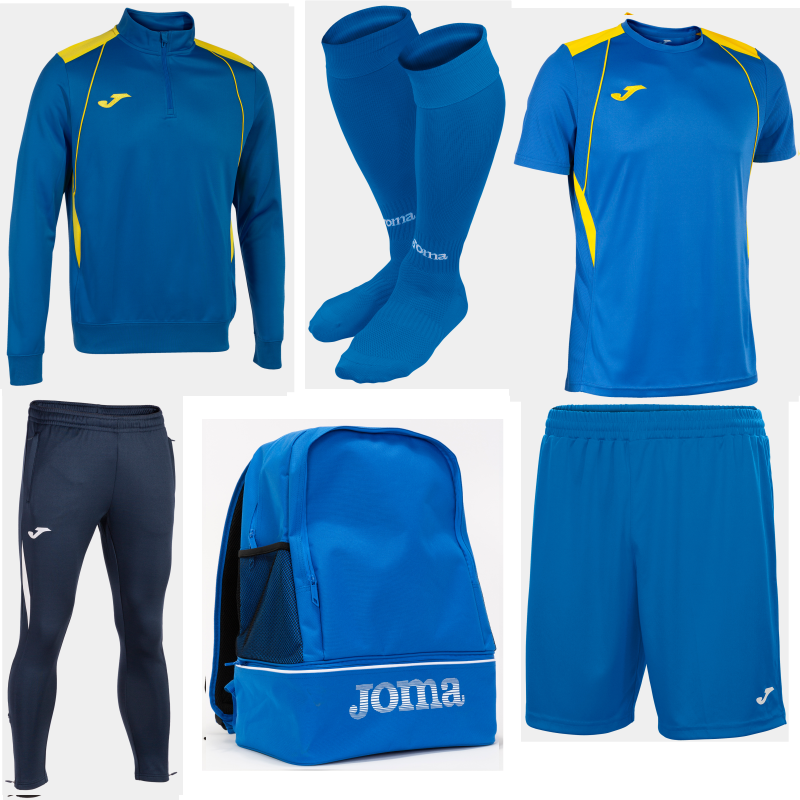 Joma Championship VII Royal Yellow Navy Training Bundle