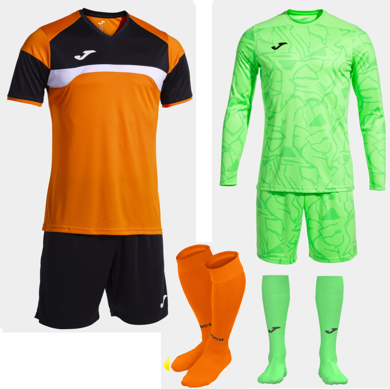 Joma Danubio III Set Kit Bundle Orange Black