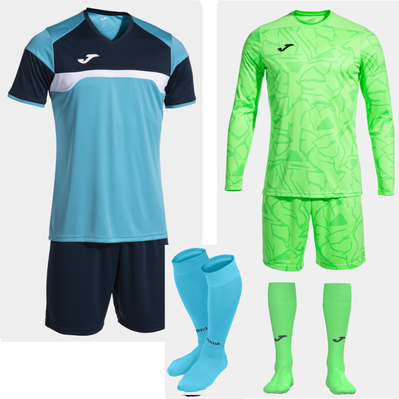 Joma Danubio III Set Kit Bundle Turquoise Fluor Dark Navy