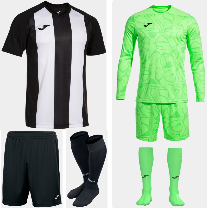 JOMA INTER IV BLACK WHITE KIT BUNDLE