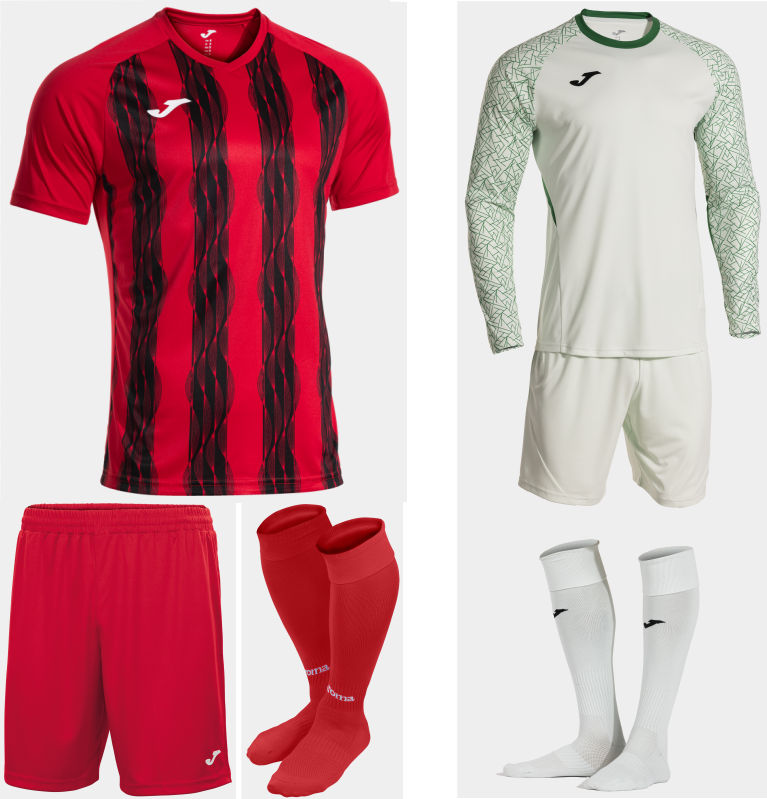 JOMA INTER V KIT BUNDLE RED BLACK