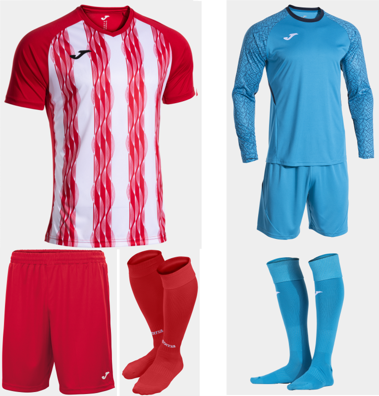 JOMA INTER V KIT BUNDLE RED WHITE