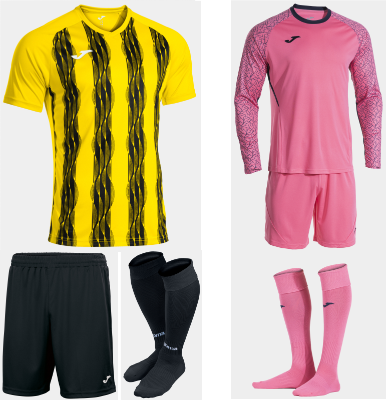 JOMA INTER V KIT BUNDLE YELLOW BLACK