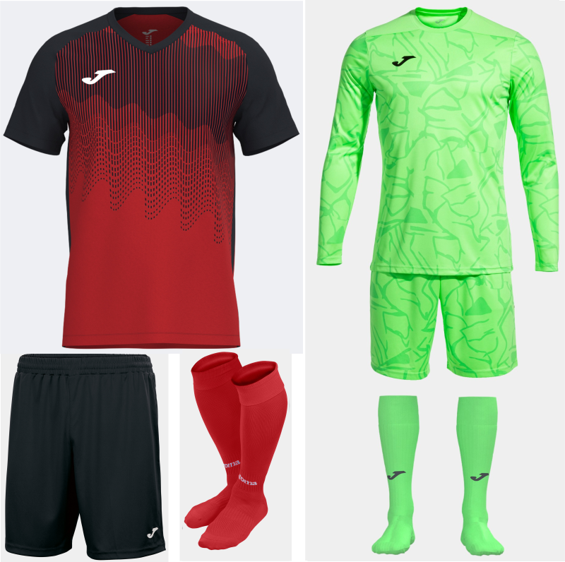 Joma Tiger VI Kit Bundle Red Black