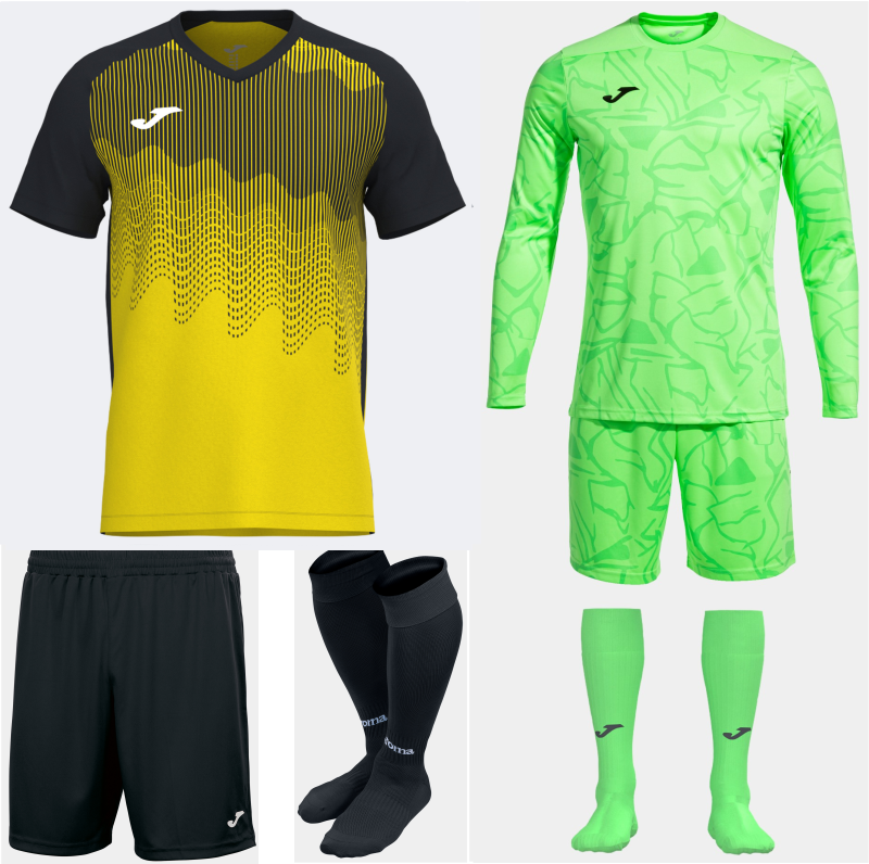 Joma Tiger VI Kit Bundle Yellow Black