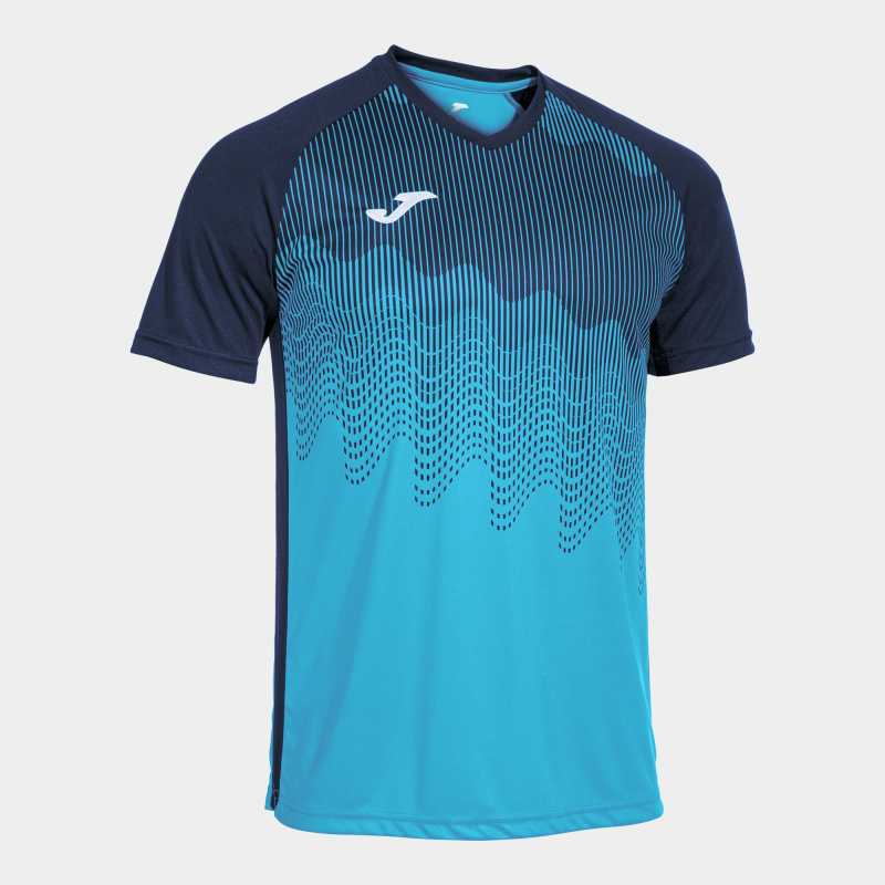 Joma Tiger VI SS Jersey Turquoise Fluor/Dark Navy
