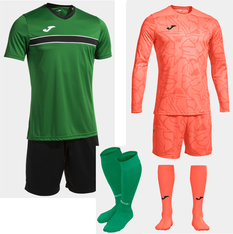 Joma Victory Set Kit Bundle Green Medium Black