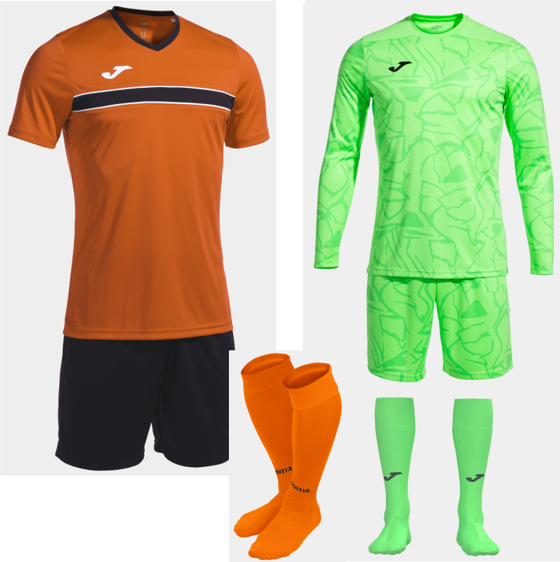 Joma Victory Set Kit Bundle Orange Black