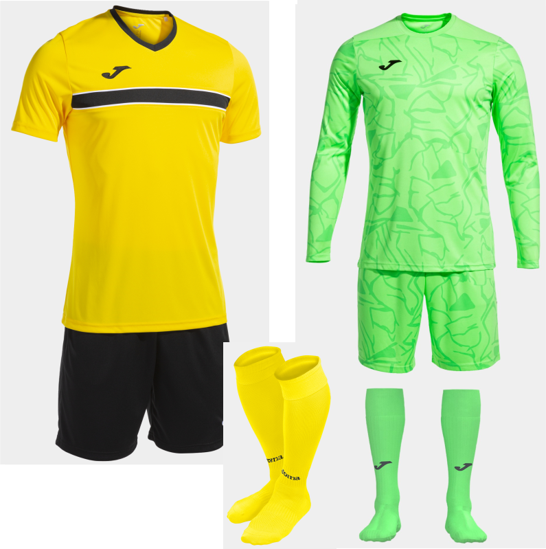 Joma Victory Set Kit Bundle Yellow Black