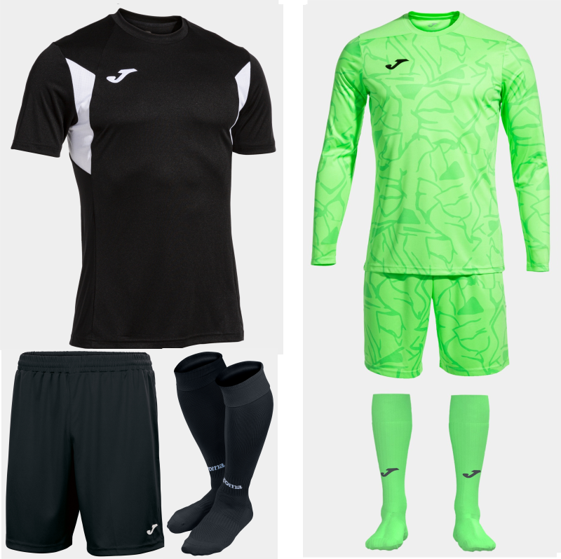Joma Winner III SS Kit Bundle Black White