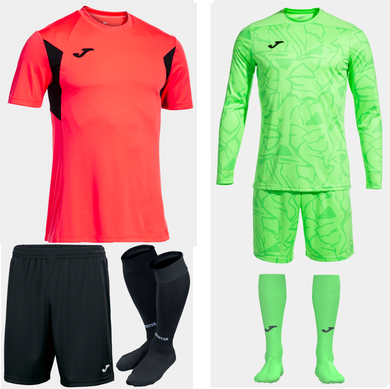 Joma Winner III SS Kit Bundle Coral Black