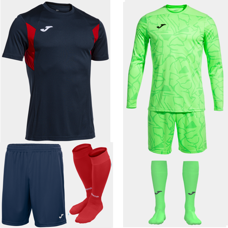 Joma Winner III SS Kit Bundle Dark Navy Red