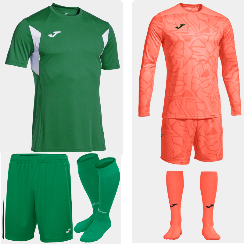 Joma Winner III SS Kit Bundle Green Medium White