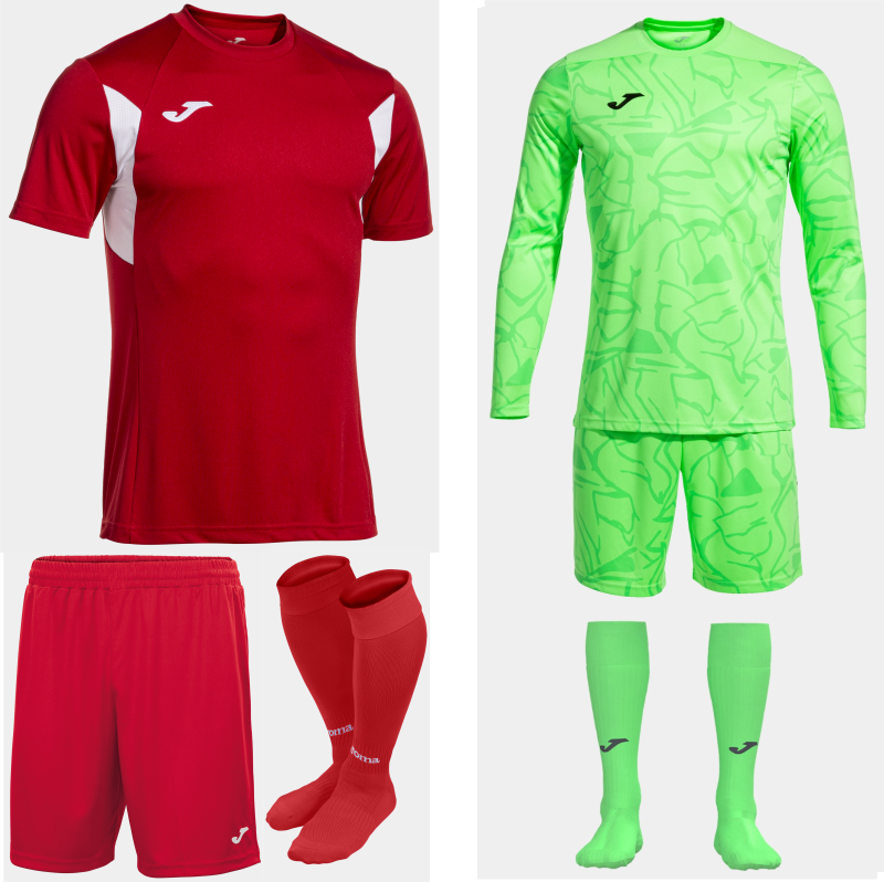 Joma Winner III SS Kit Bundle Red White