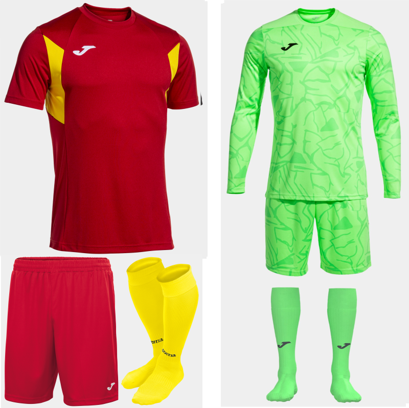 Joma Winner III SS Kit Bundle Red Yellow