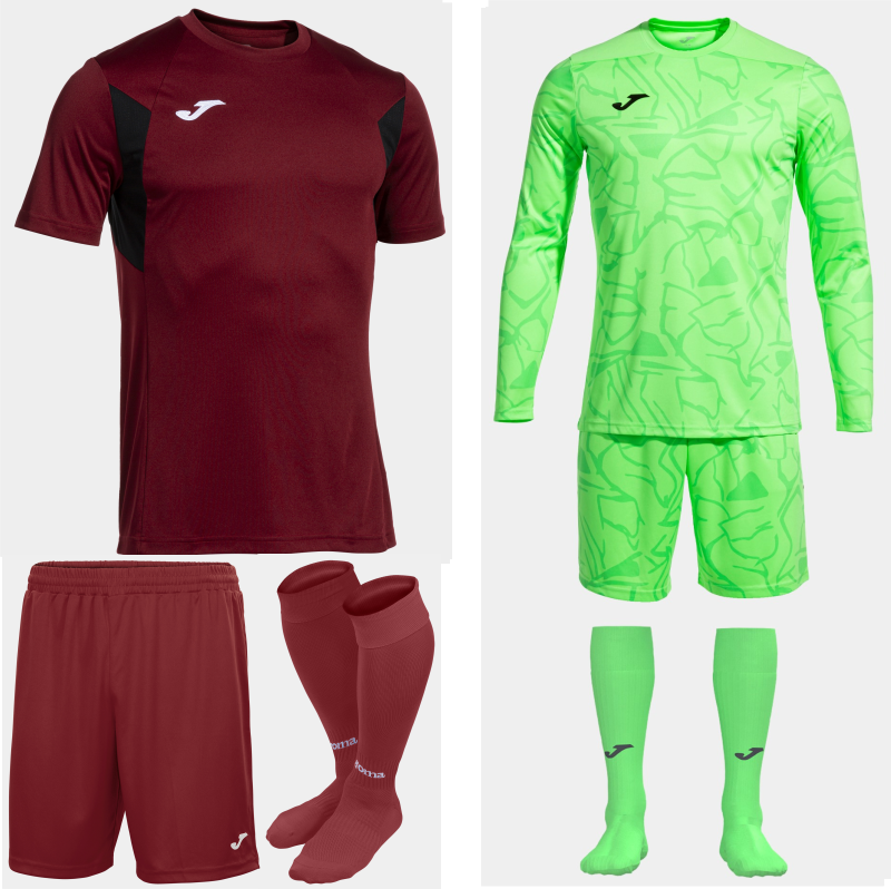 Joma Winner III SS Kit Bundle Wine Black