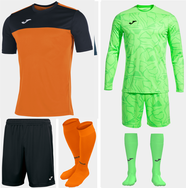 JOMA WINNER SS KIT BUNDLE ORANGE BLACK