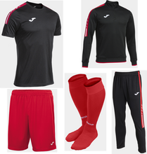 Load image into Gallery viewer, JOMA OLIMPIADA TRAINING BUNDLE BLACK RED
