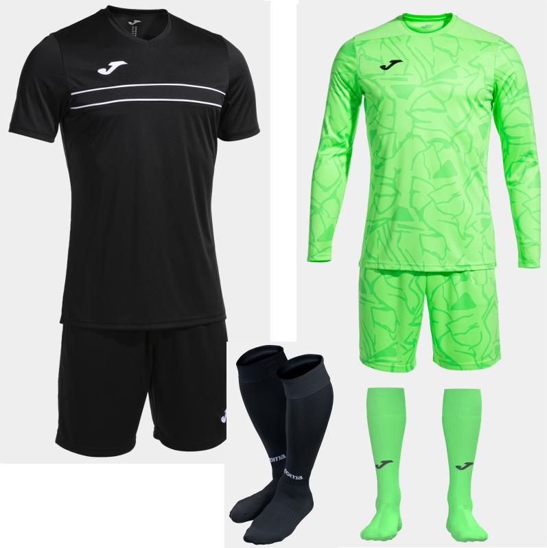 Joma Victory Set Kit Bundle Black White