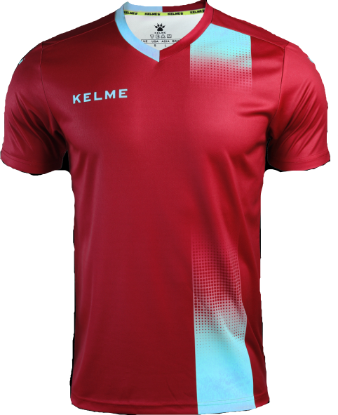 KELME T-SHIRT ALICANTE S/S JERSEY GARNET LIGHT BLUE