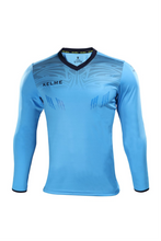Load image into Gallery viewer, KELME ZAMORA GOALKEEPER L/S JERSEY SHORT SET SKY BLUE DARK BLUE

