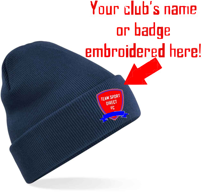 Embroidered Cuffed Beanie Navy