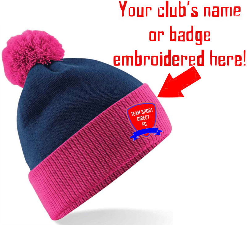 Snowstar Two Tone Bobble Hat Navy Pink