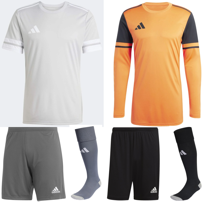 ADIDAS SQUADRA 25 KIT BUNDLE TEAM LIGHT GREY WHITE