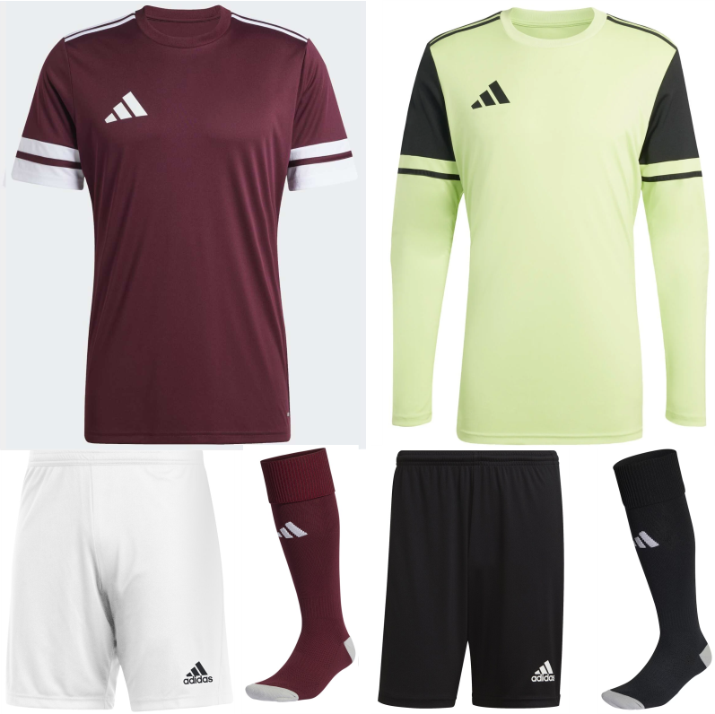 ADIDAS SQUADRA 25 KIT BUNDLE TEAM MAROON WHITE