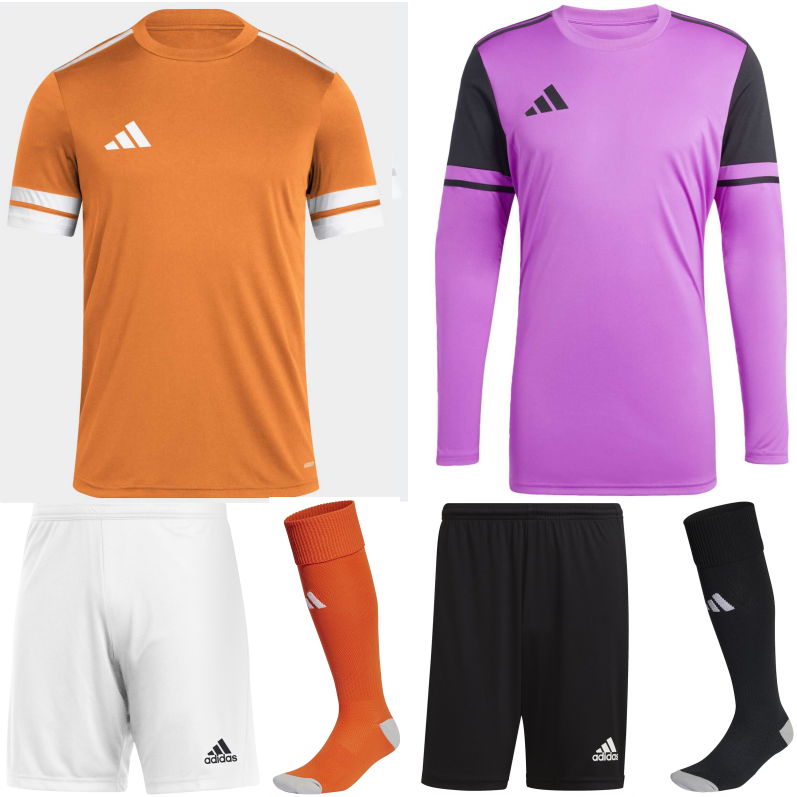 ADIDAS SQUADRA 25 KIT BUNDLE TEAM ORANGE WHITE