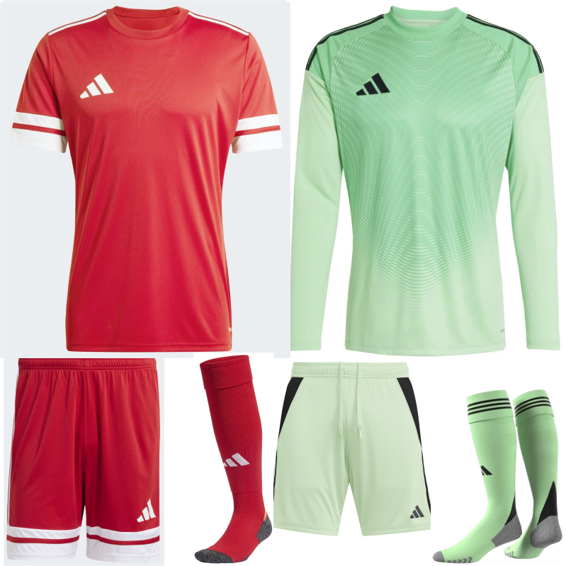 ADIDAS SQUADRA 25 PREMIUM KIT BUNDLE TEAM POWER RED WHITE