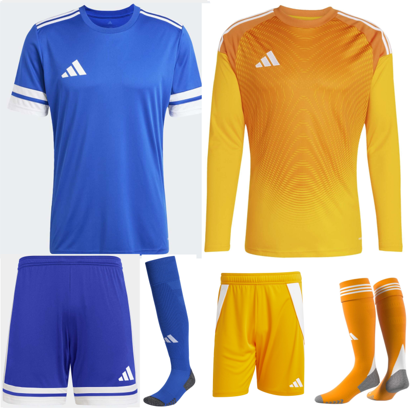ADIDAS SQUADRA 25 PREMIUM KIT BUNDLE TEAM ROYAL BLUE WHITE